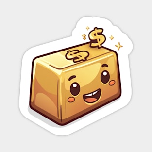 Cute Gold Bar Magnet