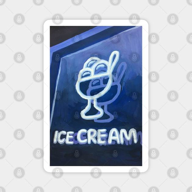 Neon Ice Cream Magnet by emmawtj