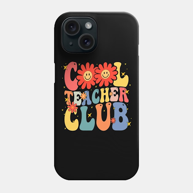 Cool Teacher Club - Educators Funny Groovy Retro Design Phone Case by BenTee