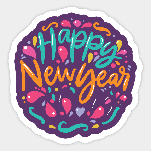 Happy New Year No Date - New Year - Sticker