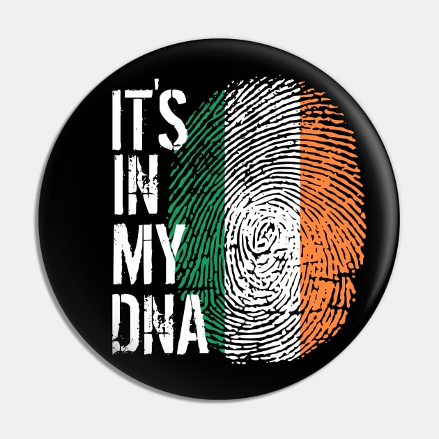 Ireland Flag Fingerprint My Story DNA Irish Pin by Your Culture & Merch