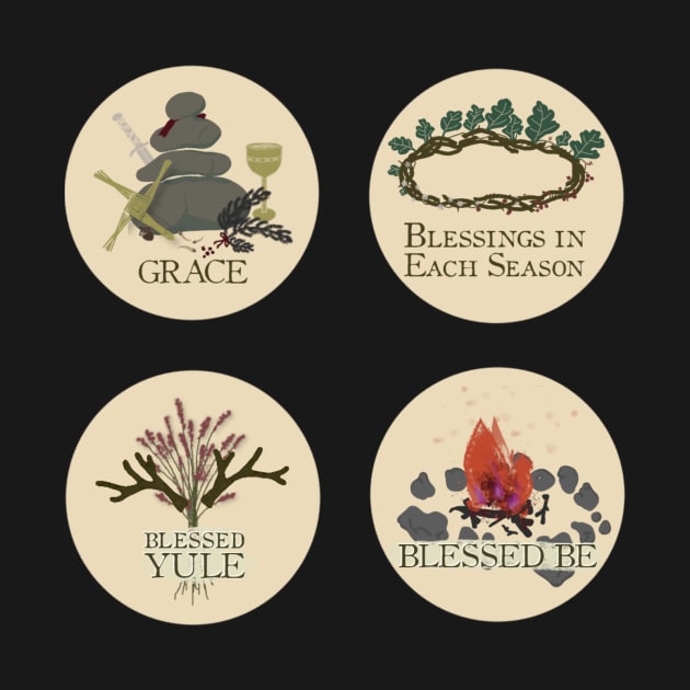 Pagan Blessing Circles - Small Sheet by LochNestFarm