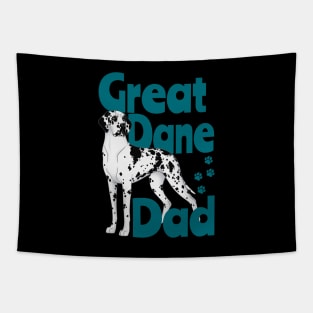 Harlequin Great Dane Dad, Original Digital Illustration, The Perfect Gift For Dad! Tapestry