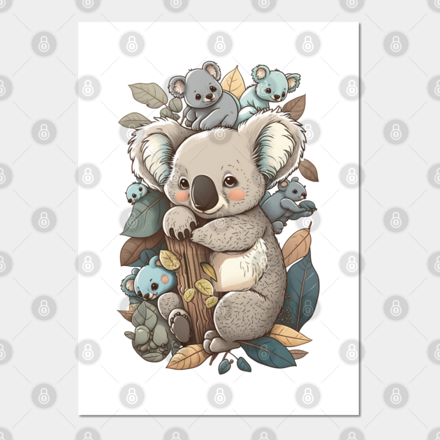 Cute Koala Bear Mom Or Dad Baby Koala Cartoon - Koala - Posters and Art Prints | TeePublic Cute Koala Bear Mom Or Dad Baby Koala Cartoon - Koala - Posters and Art Prints | TeePublic