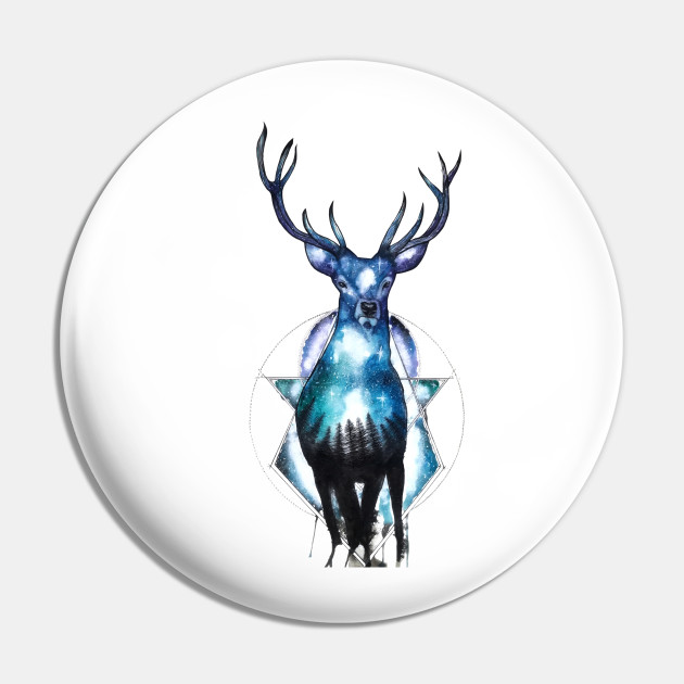 Geometric Galaxy Stag Geometric Pin Teepublic