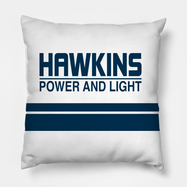 Hawkins power and light Pillow by 7rancesca