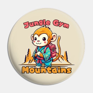 Hiking monkey Pin