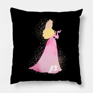 Lady in pink Pillow