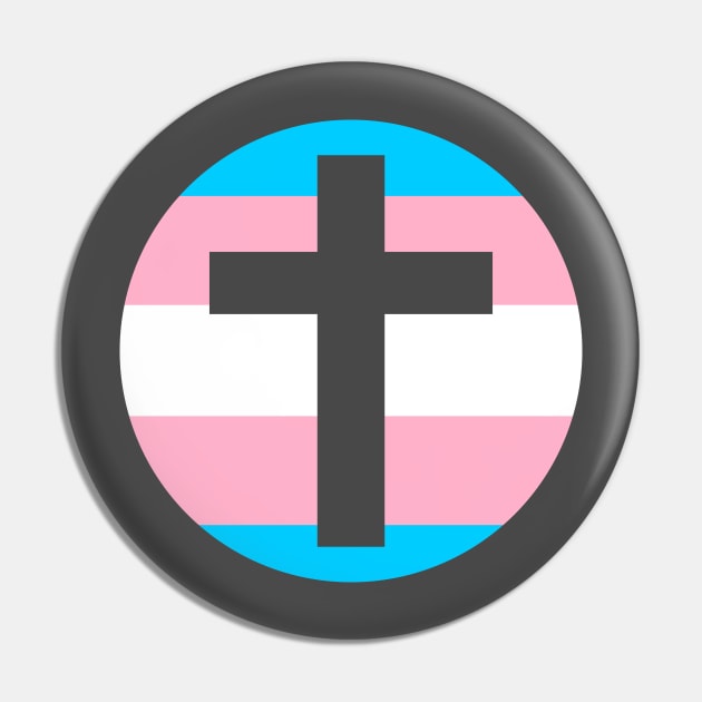 Trans Pride Cross Pin by anomalyalice