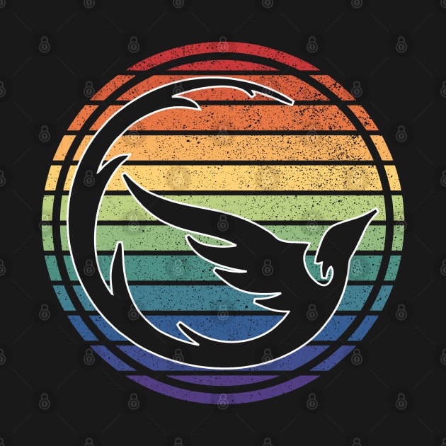 Vintage Distressed Gay Pride Phoenix Horizon by Muzehack