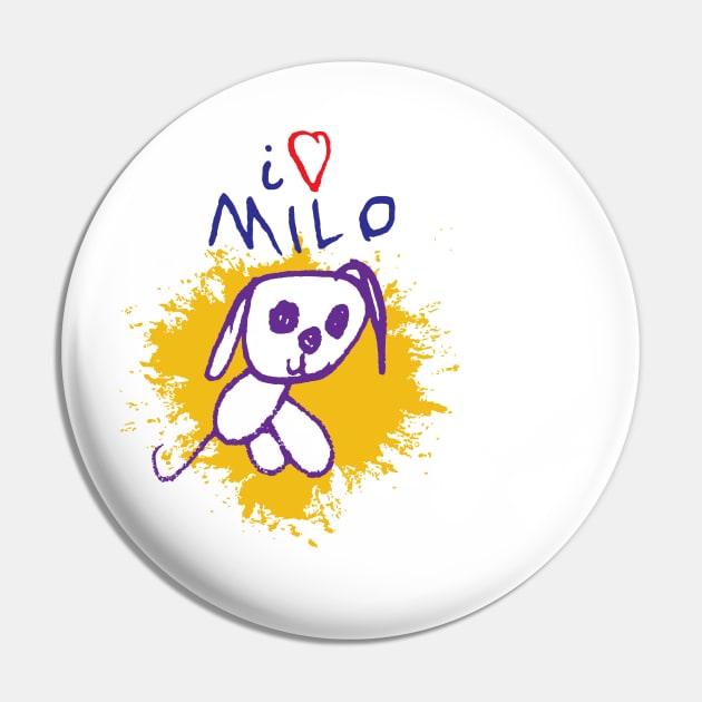 I Love Milo Pin by Cimbart