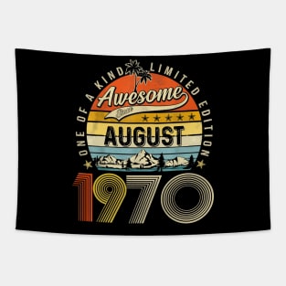 Awesome Since August 1970 Vintage 53rd Birthday Tapestry