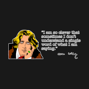 A colourful, funny design featuring Oscar Wilde and one of his quotes. T-Shirt