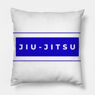 BJJ Jiu Jitsu Minimal Blue Pillow