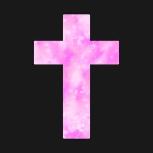 Pink Nebula Cross T-Shirt