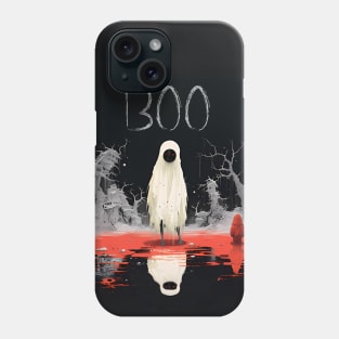 Halloween Boo 2: The White Sheet Ghost with Red Eyes Said "Boo" Phone Case