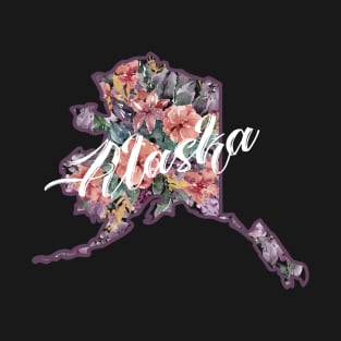 Alaska Floral State T-Shirt