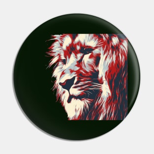 Artistic Lion's head Cute Hand drawn animal Gift Pin