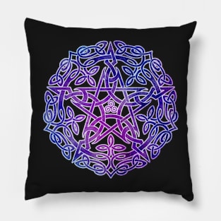 Mystic Purple Celtic Pentacle Pentagram Pillow