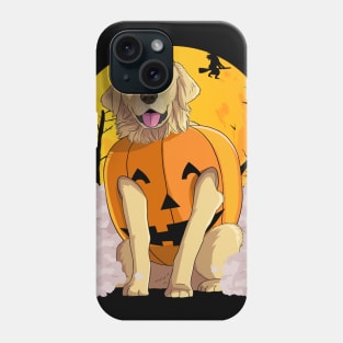 Golden Retriever Happy Halloween Pumpkin Phone Case