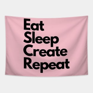 Eat Sleep Create Repeat Tapestry