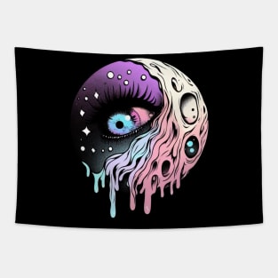 Melting moon eye Tapestry