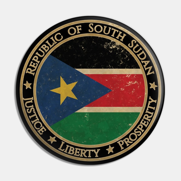 Vintage Republic of South Sudan Africa African Flag Pin by DragonXX