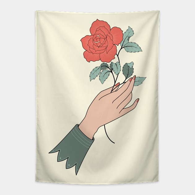 Rose gift Tapestry by freshinkstain