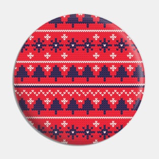 Christmas knitted pattern Pin