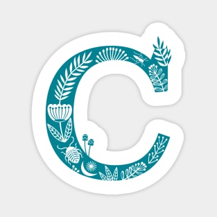 Letter C Teal Magnet