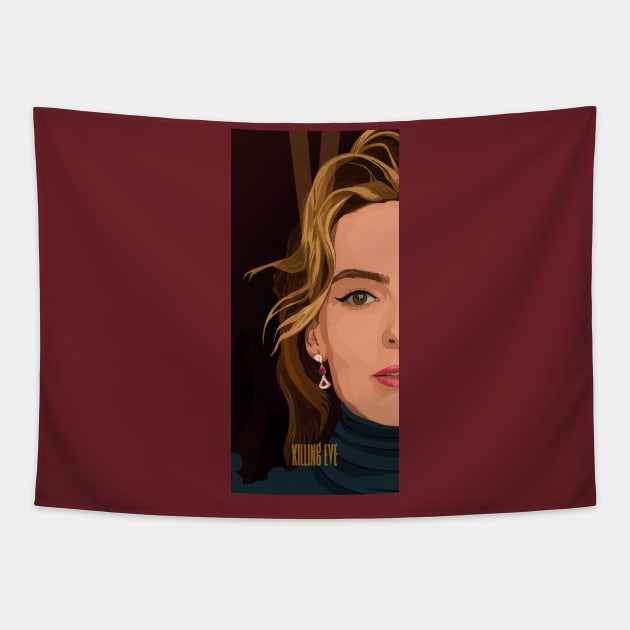 Villanelle Killing Eve Tapestry by nolimetangere