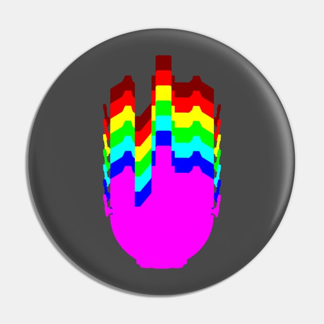 Rainbow Hawk Pin by Freq501