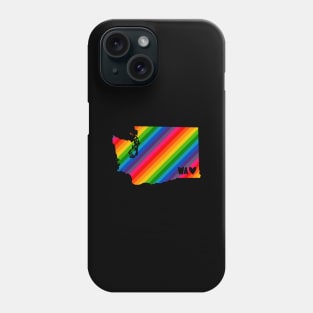 USA States: Washington (rainbow) Phone Case