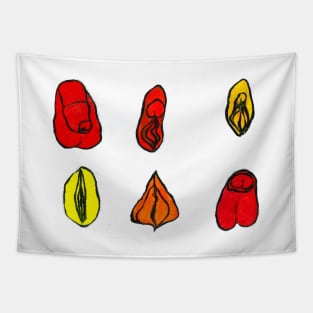 Genitals (Reds, Orange, Yellow) Tapestry