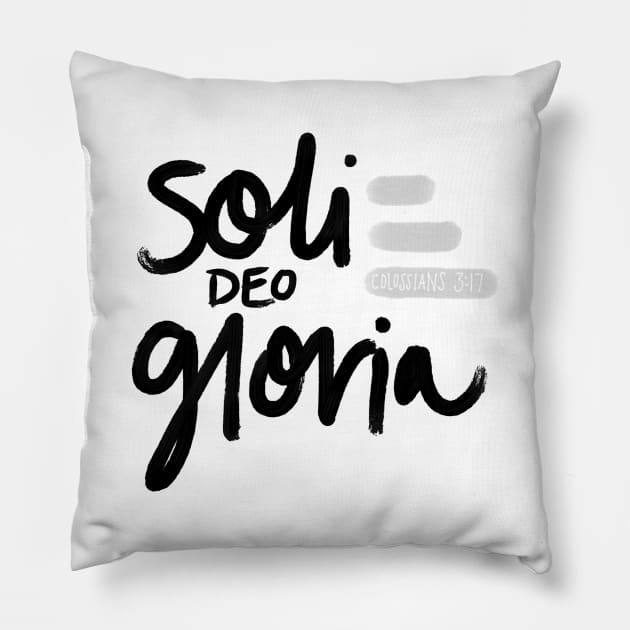 Soli Deo Gloria Pillow by heyvictyhey