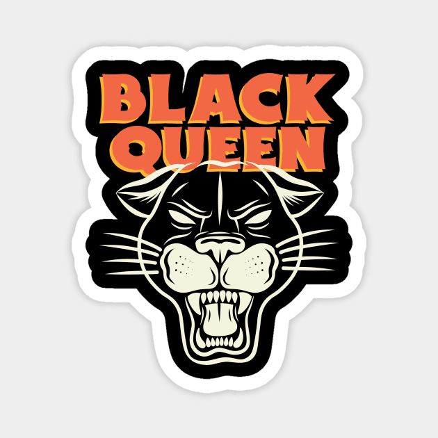 black queen Magnet by WOAT