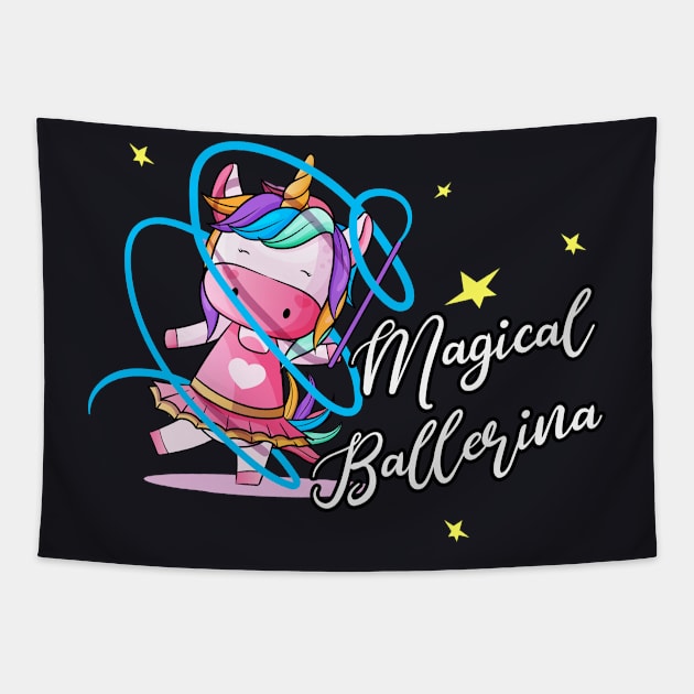 Magic Ballerina Unicorn Swing Strap Tapestry by Foxxy Merch