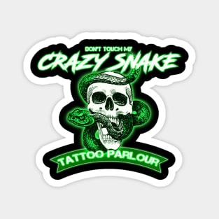 Crazy Snake Tattoo Parlour Magnet