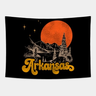 Vintage State of Arkansas Mid Century Distressed Aesthetic Tapestry