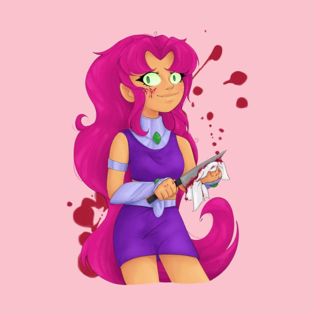 Slightly insane Starfire by Cheerhio