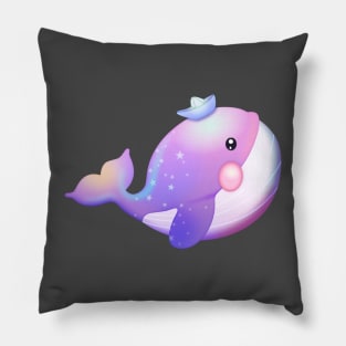 Cute Pink Star Whale Pillow