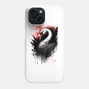 Ink Portrait of a Swan Phone Case
