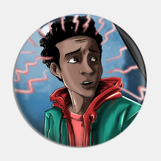 Miles Morales Pin by CrazyPencilComics