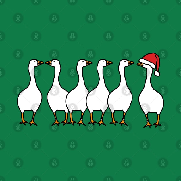 Christmas Six Geese A-Laying by ellenhenryart