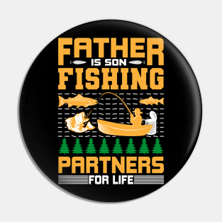 Father Fishing T - Shirt Design Pin