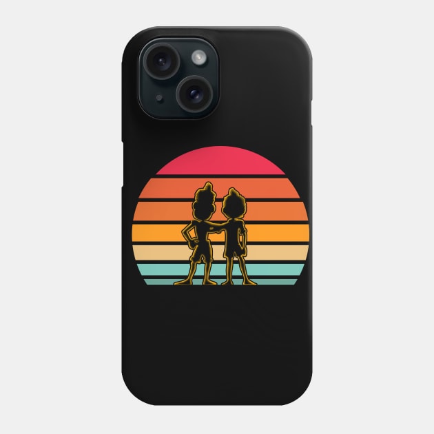 Italian Sunset with Luca and Alberto - Cartoon Black Phone Case by Smagnaferous