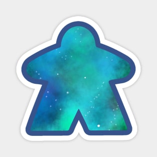 Sky Blue Space with Stars Meeple | Board Game Fan Magnet