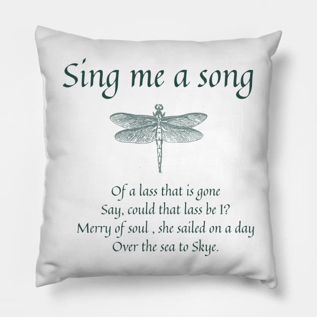 Sing Me A Song Dark Pillow by Tee's Tees