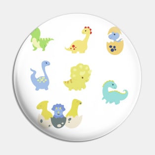 colorful baby dinos sticker pack design Pin