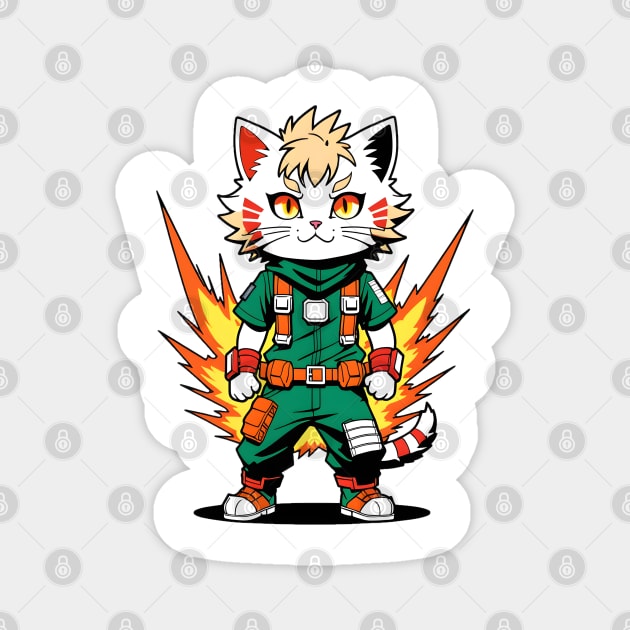 Bakugo Cat - Explosive Energy Magnet by Jackson Williams